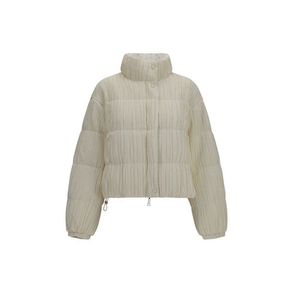 Gongdid Design Beige Polyester Full-Length Jacket
