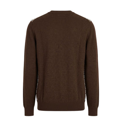Roberto Pepe Luxury Brown Wool Men Sweater