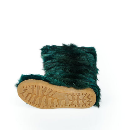 Mr&Mrs Italy Teal Fur Women's Shoe