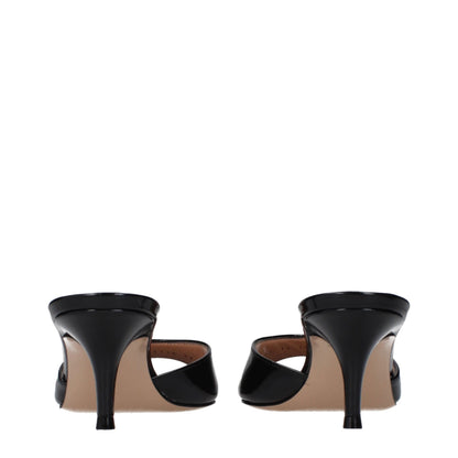 Gianvito Rossi Black Leather Platform Sandals