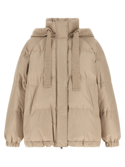 Brunello Cucinelli Beige Cotton Full-Length Jacket