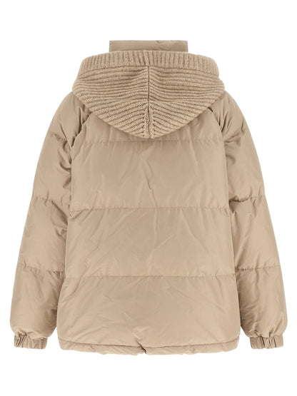 Brunello Cucinelli Beige Cotton Full-Length Jacket