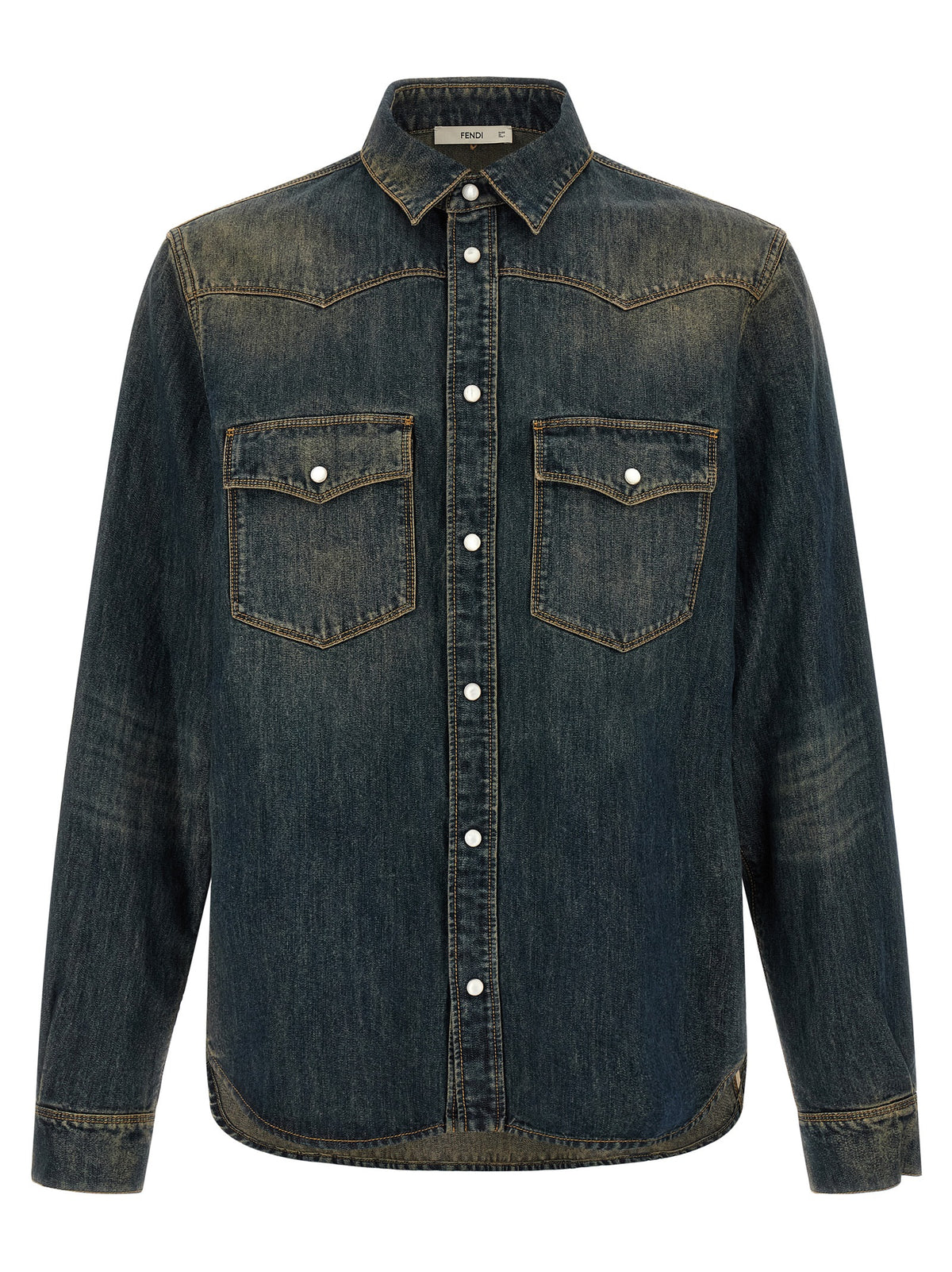 Fendi Blue Cotton Blouse