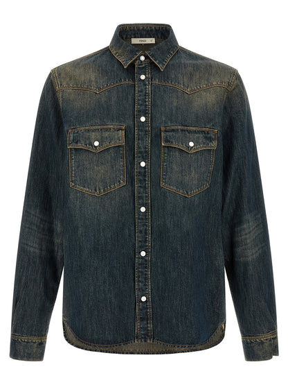 Fendi Blue Cotton Blouse