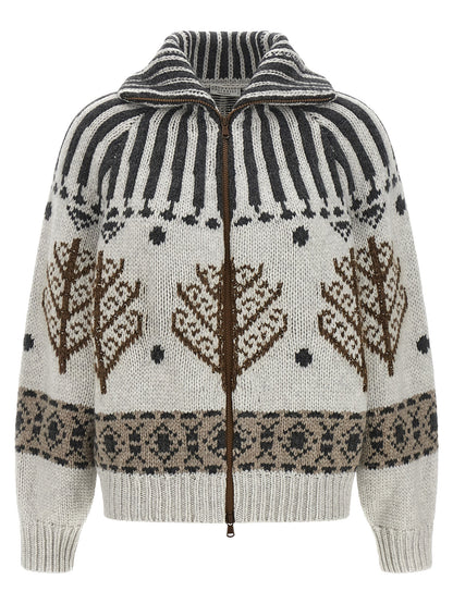 Brunello Cucinelli Multicolor Cashmere Cardigan