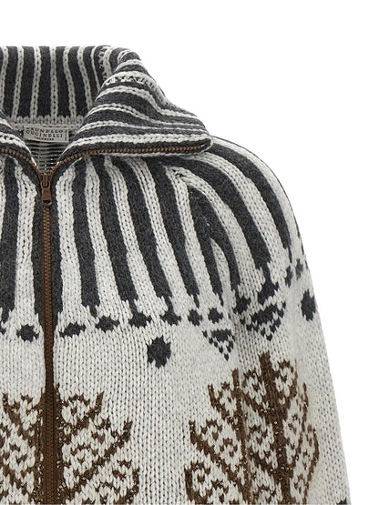 Brunello Cucinelli Multicolor Cashmere Cardigan