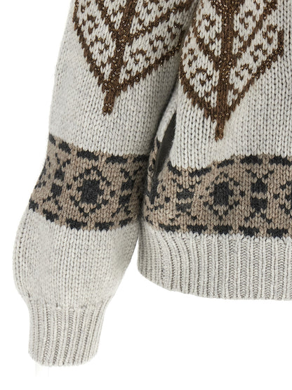 Brunello Cucinelli Multicolor Cashmere Cardigan