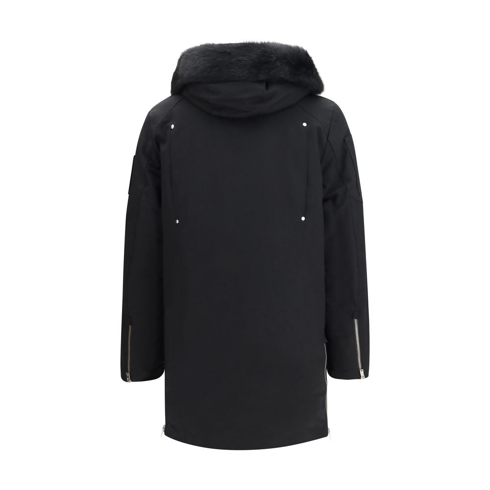 Moose Knuckles Black Cotton Parka