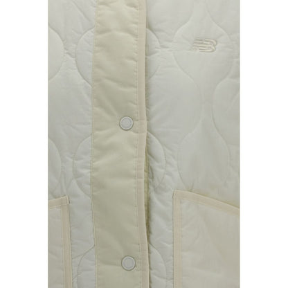 New Balance White Polyamide Sleeveless Jacket