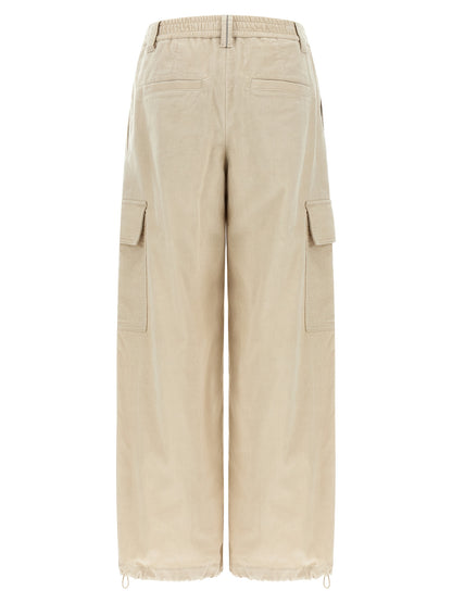 Brunello Cucinelli Beige Cotton Cargo Pants