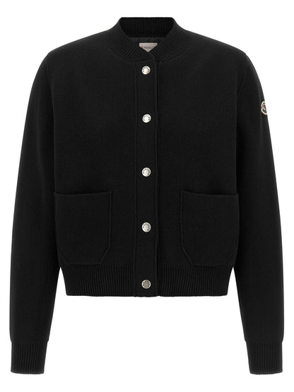 Moncler Black Polyamide Cardigan
