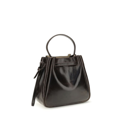 Tory Burch Brown Calf Leather Bos Taurus Backet Bag