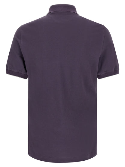 Brunello Cucinelli Purple Cotton Polo Shirt