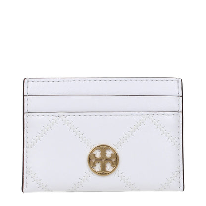 Tory Burch White Leather Cardholder