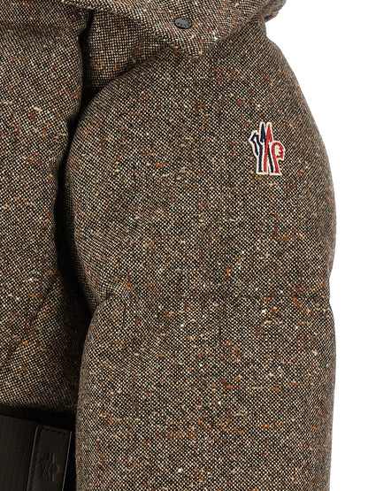 Moncler Grenoble Brown Leather Full-Length Jacket