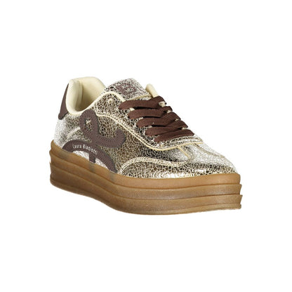 Laura Biagiotti Gold Polyurethane Women's Sneaker