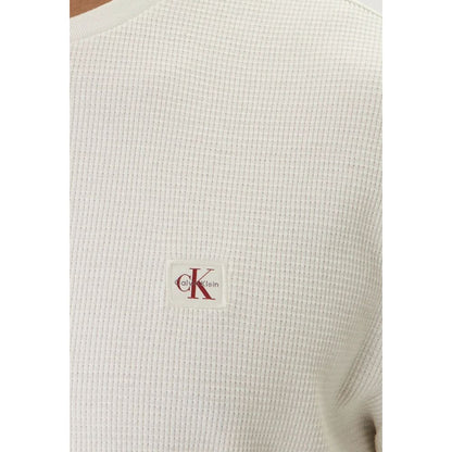 Calvin Klein Jeans Beige Cotton Long Sleeve T-Shirt