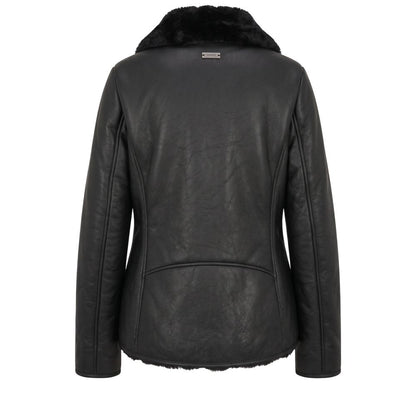 Baldinini Trend Black PU Women Jacket