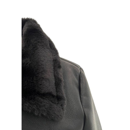 Baldinini Trend Black PU Women Jacket