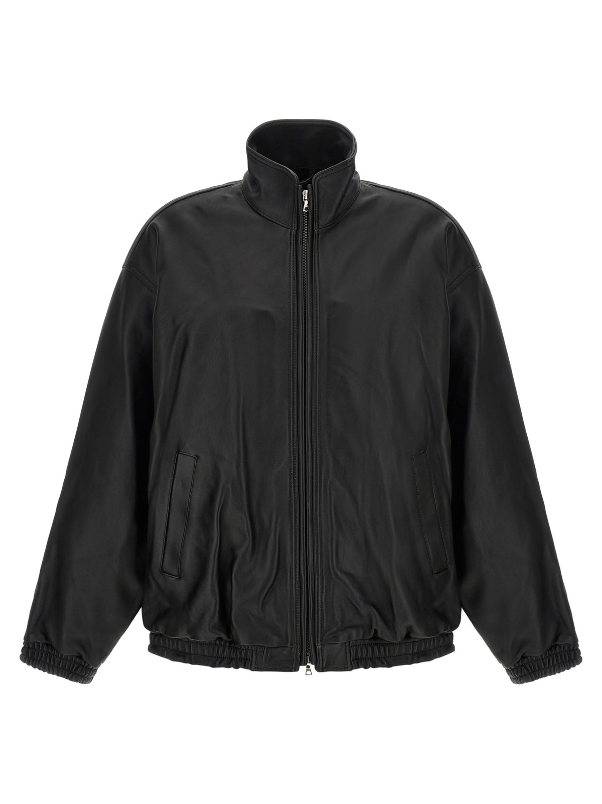 SSSTEIN Black Lambskin Leather Jacket