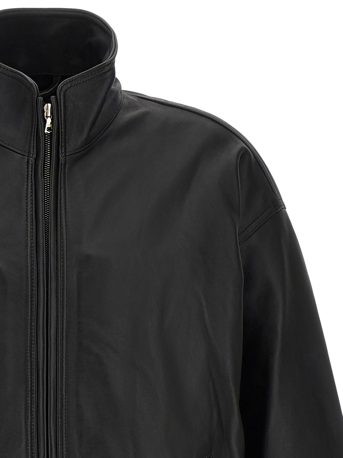 SSSTEIN Black Lambskin Leather Jacket