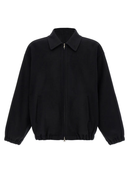 SSSTEIN Black Wool Full-Length Jacket