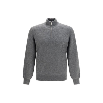 Brunello Cucinelli Gray Cashmere Sweatshirt