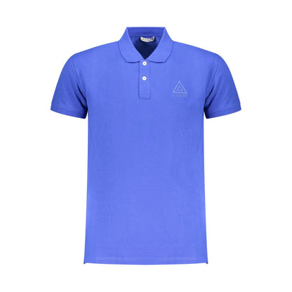 Iceberg Blue Cotton Men Polo Shirt