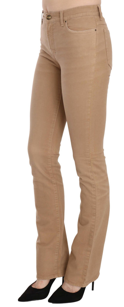  - Chic Brown Mid Waist Skinny Trousers