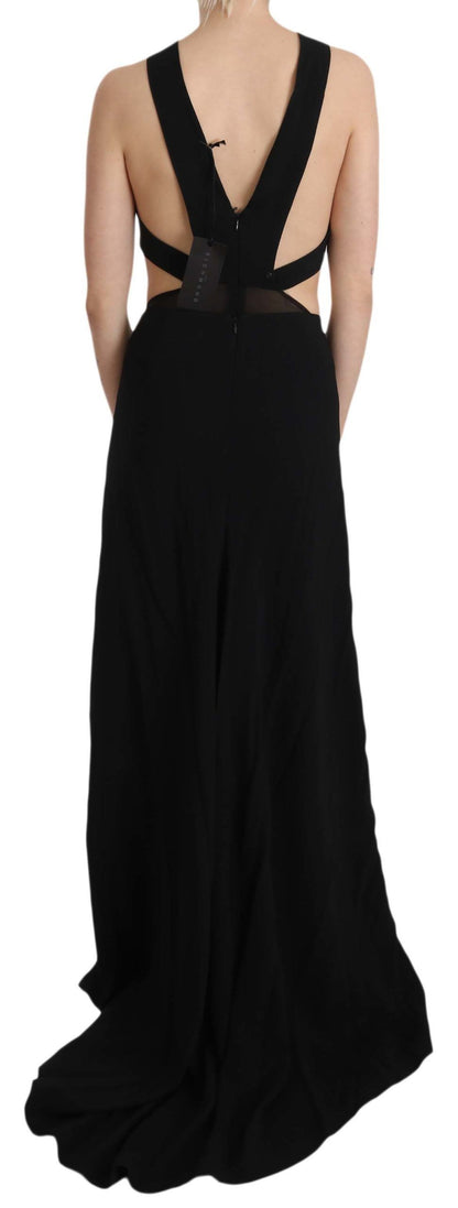  - Elegant Flare Maxi Evening Dress with Crystal Accents