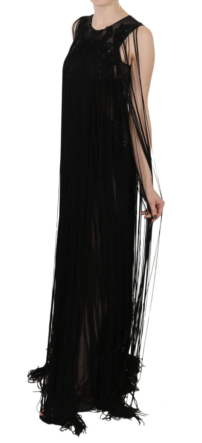  - Sheer Sequined Maxi Elegance Dress