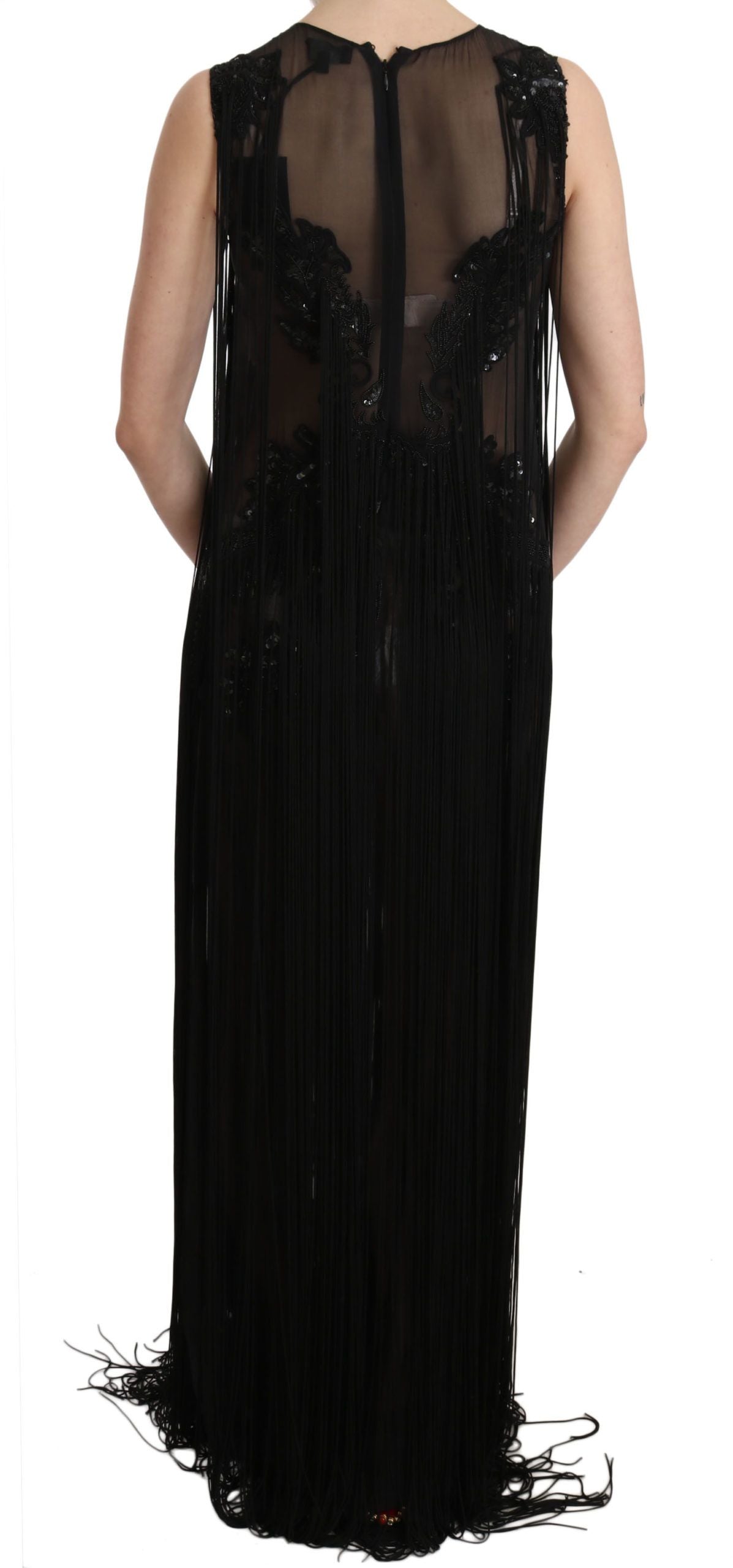  - Sheer Sequined Maxi Elegance Dress