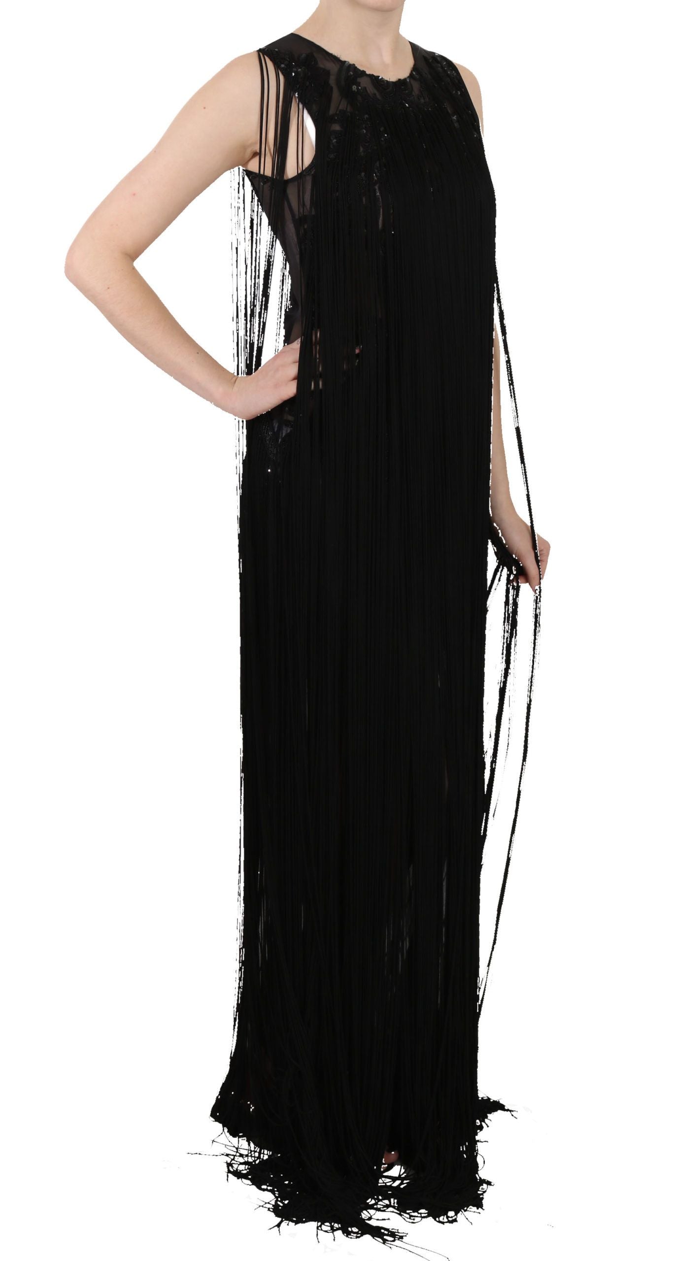  - Sheer Sequined Maxi Elegance Dress