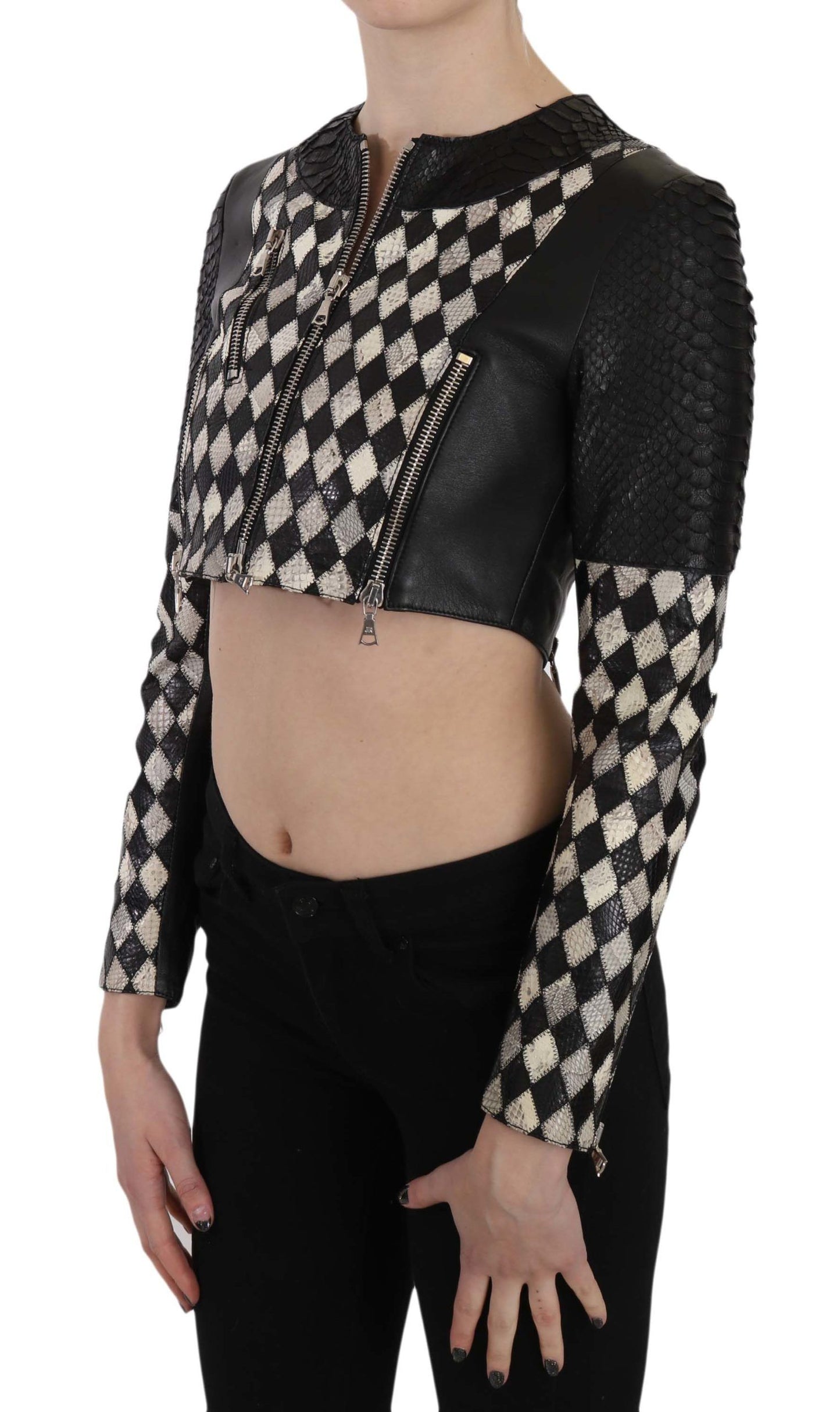  - Chic Biker-Inspired Cropped Leather Jacket