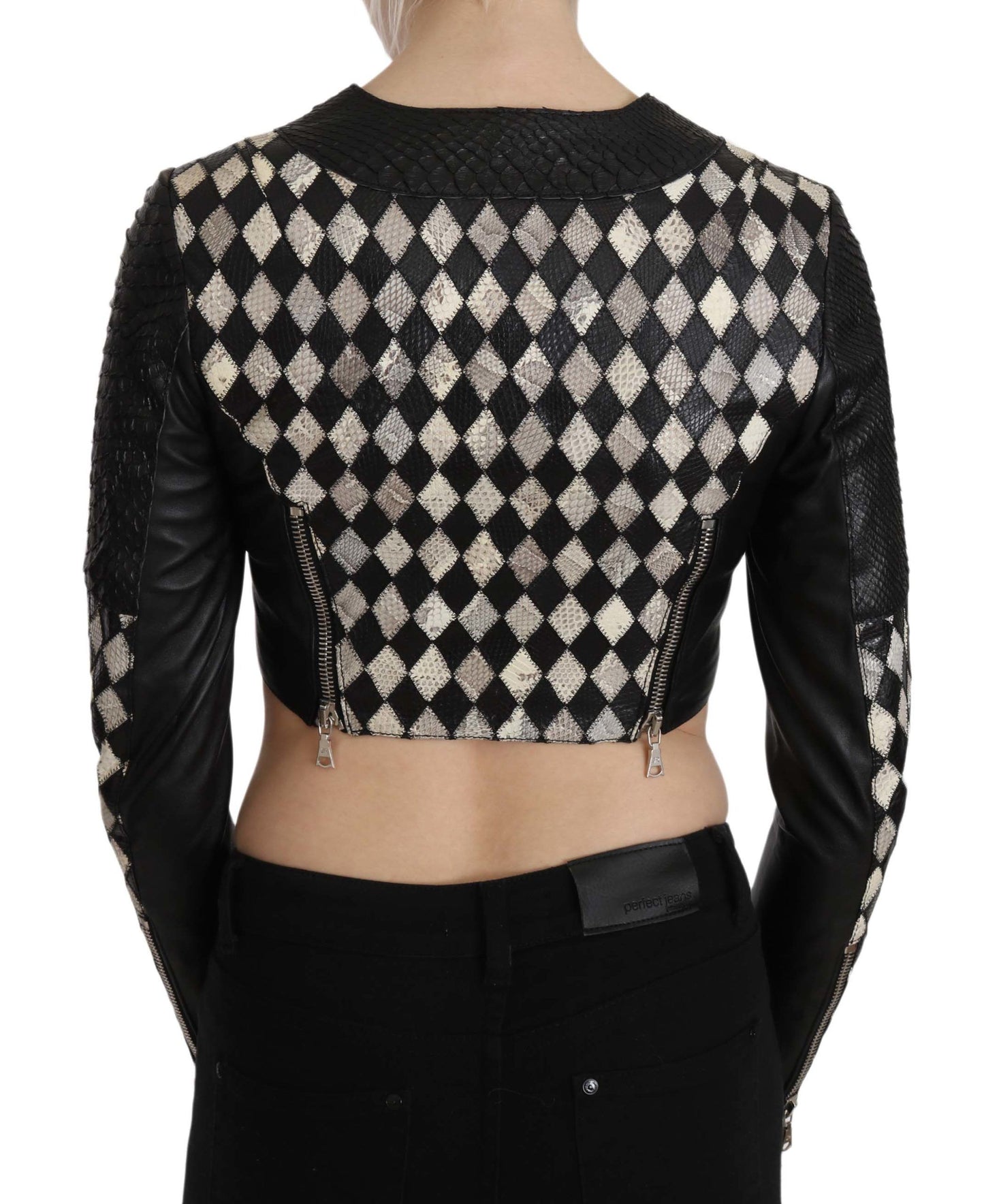  - Chic Biker-Inspired Cropped Leather Jacket