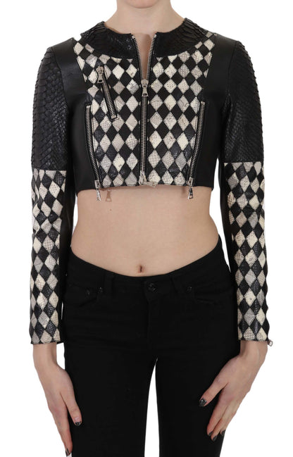  - Chic Biker-Inspired Cropped Leather Jacket