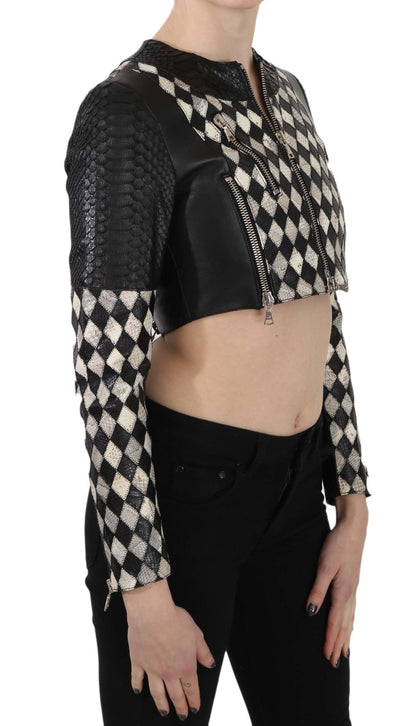  - Chic Biker-Inspired Cropped Leather Jacket