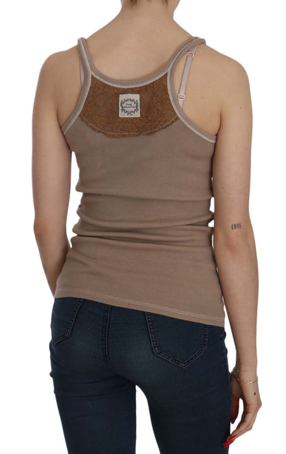  - Chic Brown Sleeveless Spaghetti Strap Top