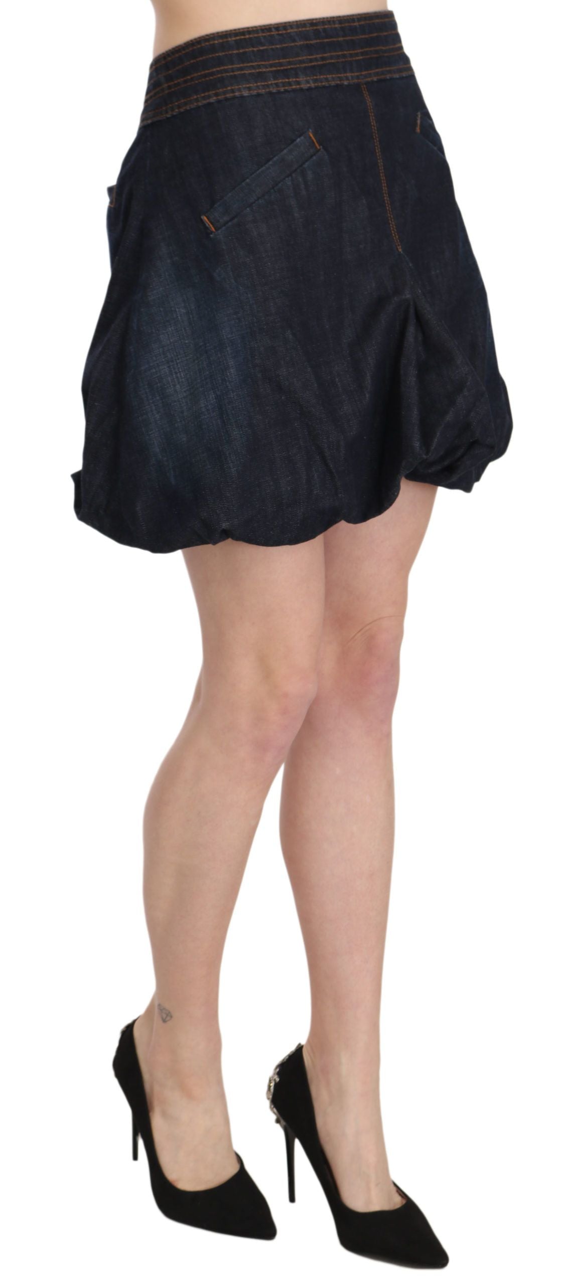  - Chic Dark Blue A-Line Mini Skirt