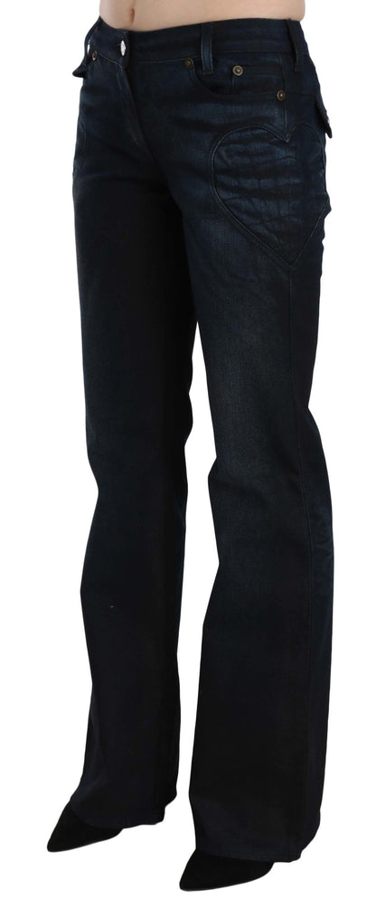  - Chic Mid Waist Straight Denim Pants