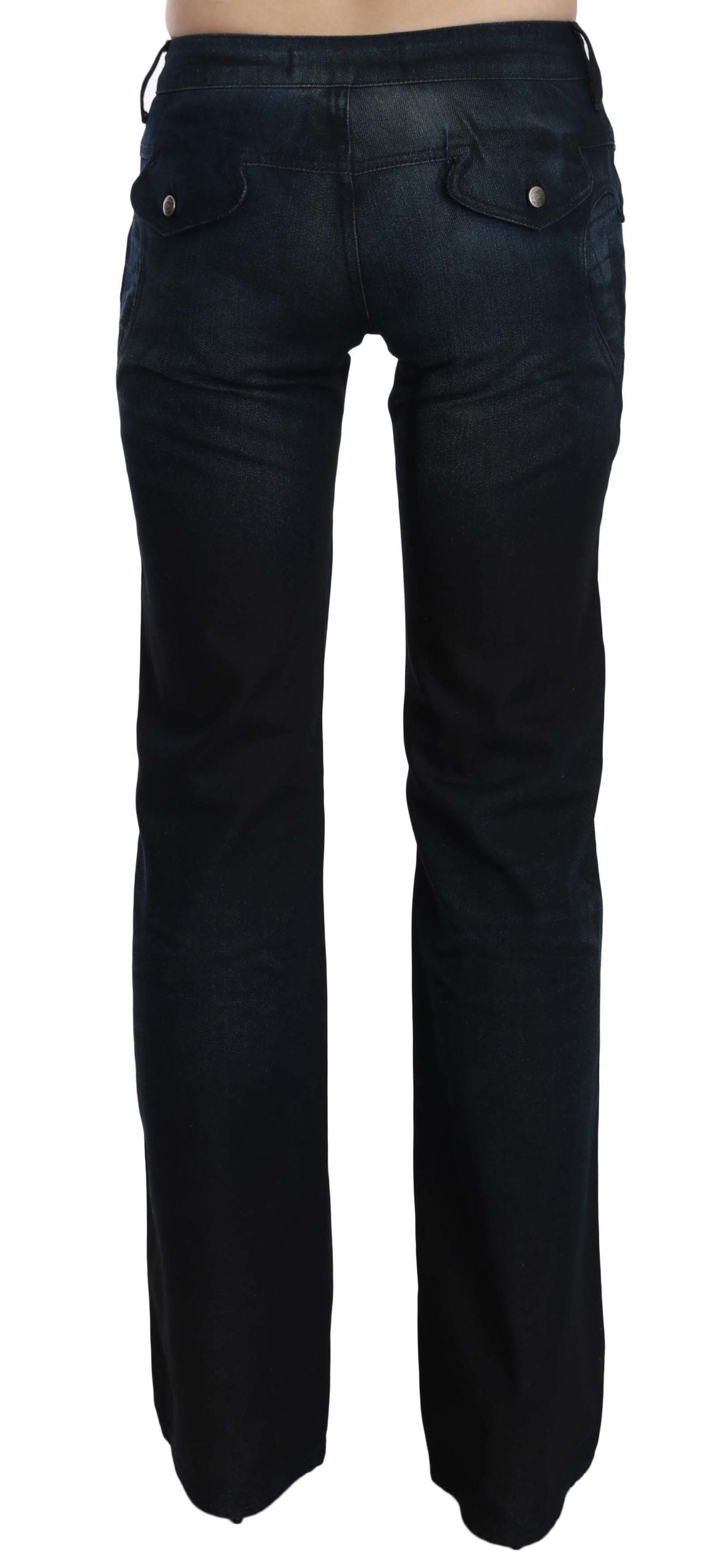  - Chic Mid Waist Straight Denim Pants