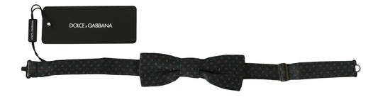  - Elegant Gray Silk Patterned Bow Tie