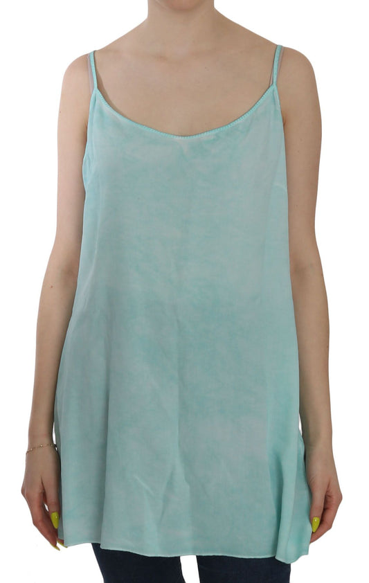  - Elegant Spaghetti Strap Sleeveless Blue Top