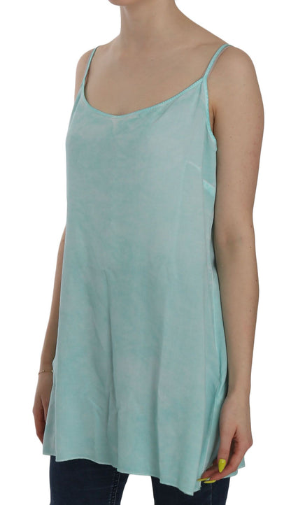  - Elegant Spaghetti Strap Sleeveless Blue Top