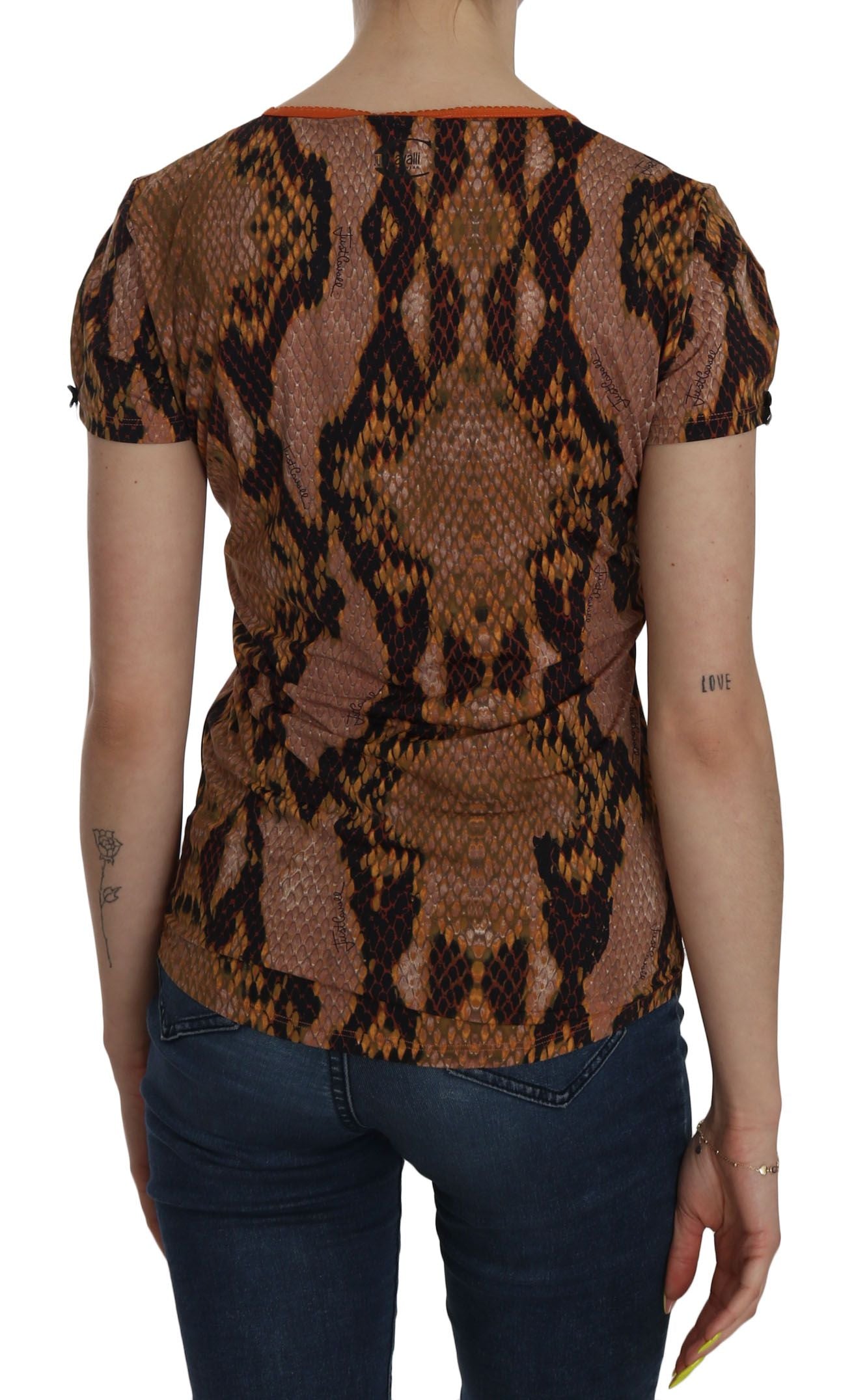  - Alluring Brown Snake Skin Pattern Blouse