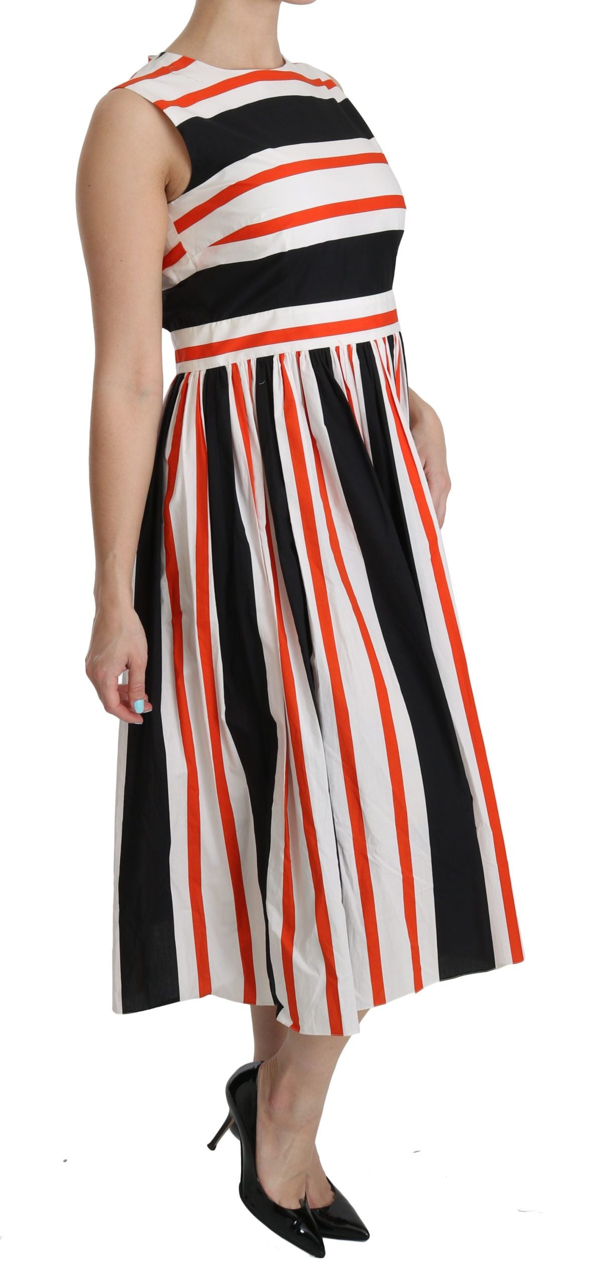  - A-Line Pleated Midi Fashion Dress