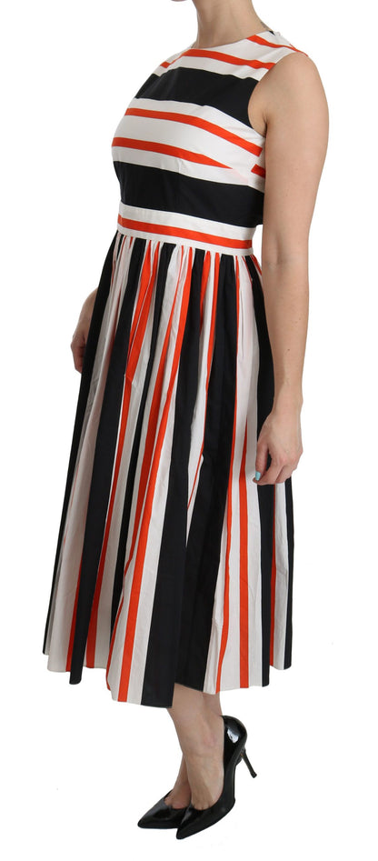  - A-Line Pleated Midi Fashion Dress