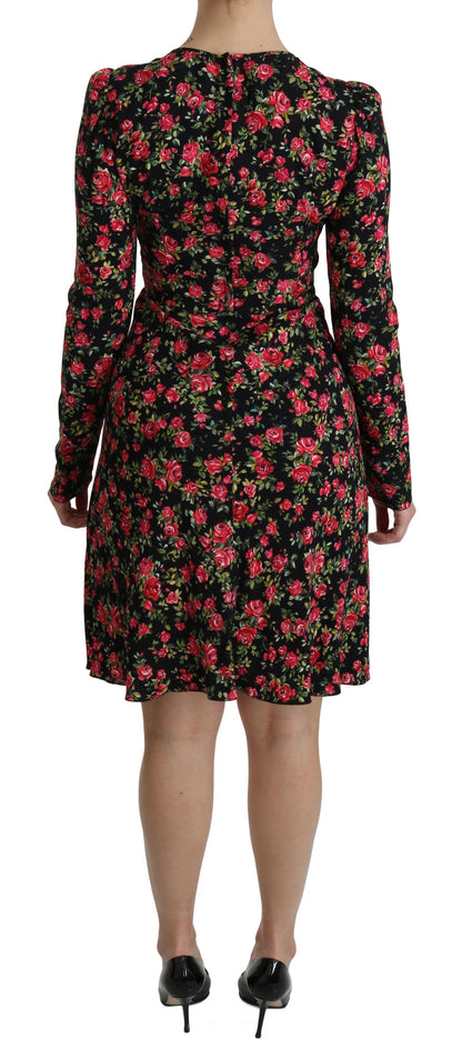  - Floral A-Line Viscose Knee Length Dress