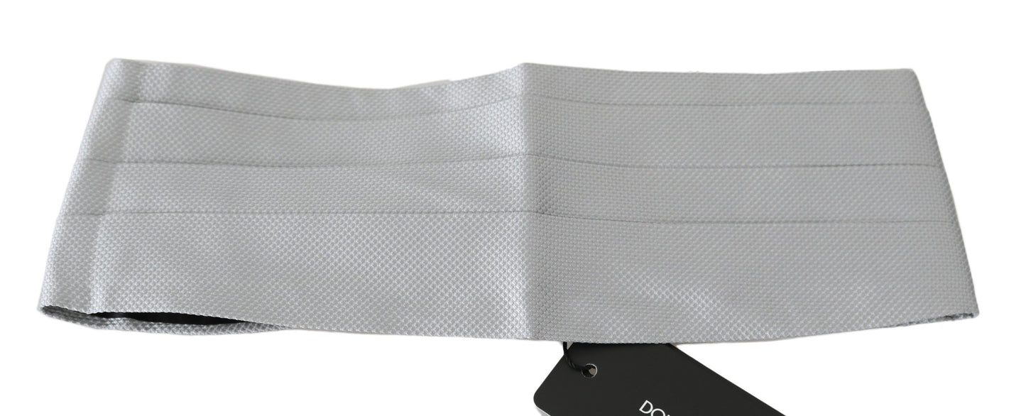  - Elegant Silk Gray Cummerbund