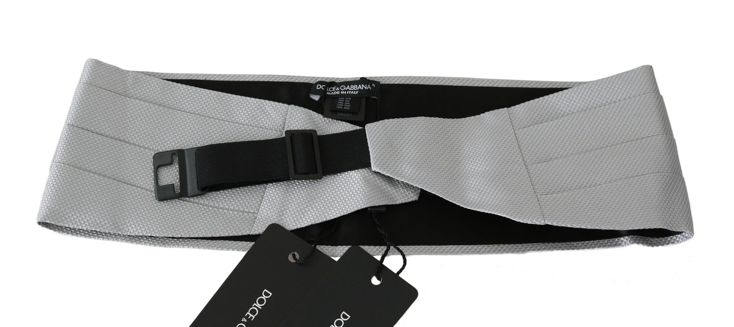  - Elegant Silk Gray Cummerbund